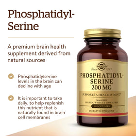Solgar Phosphatidyl-Serine 200 mg gélules molles arrière