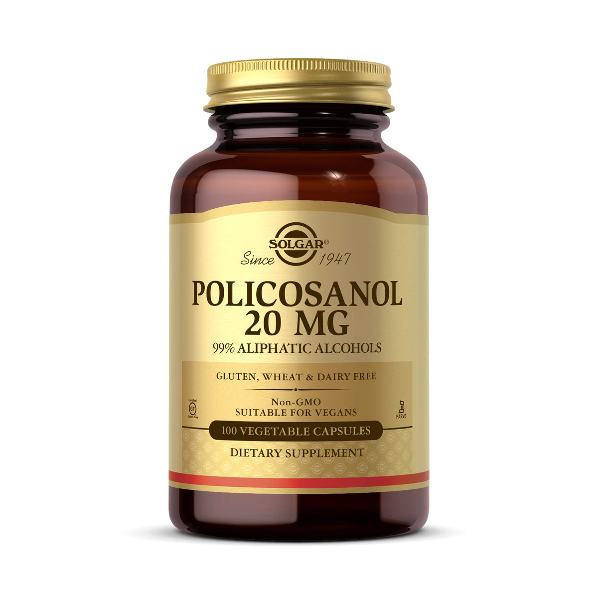 Solgar Policosanol 20 mg Capsules Végétales 100, vue avant