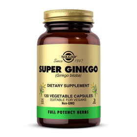 Solgar Super Ginkgo 120 gélules végétales en vue de face