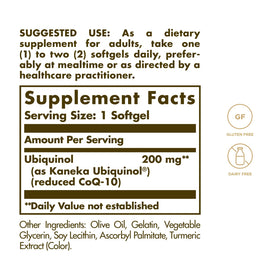 Solgar Ubiquinol 200 mg gélules molles en boîte