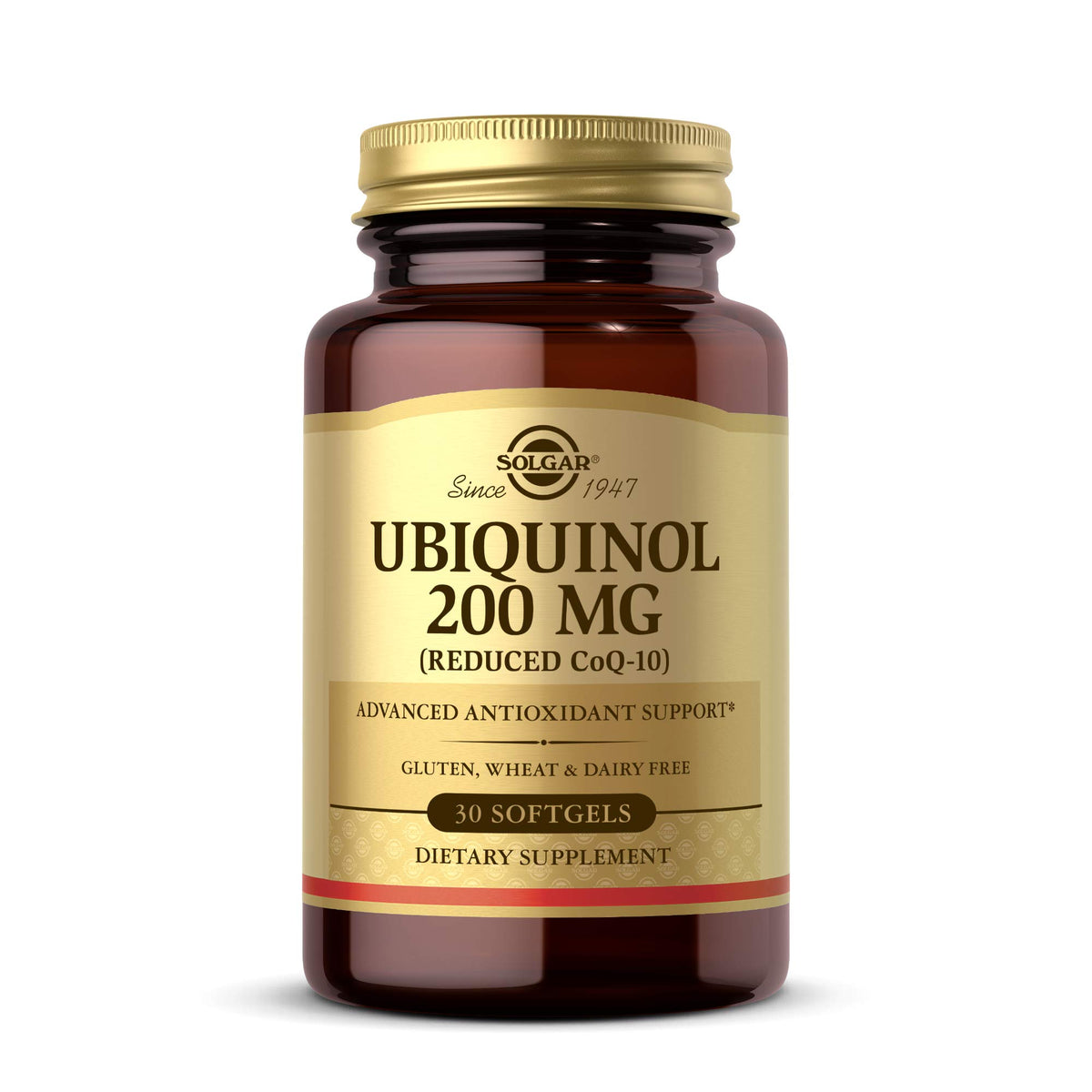 Solgar Ubiquinol 200 mg gélules molles vue de face
