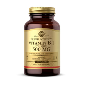 Solgar Vitamine B1 500mg boîte de 100 tablettes vue de face