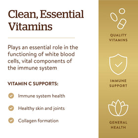 Solgar Vitamine C 1000 mg comprimés vue de côté