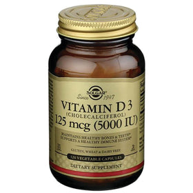 Solgar Vitamine D3 125 Mcg 120 Capsules Végétales - détail des capsules