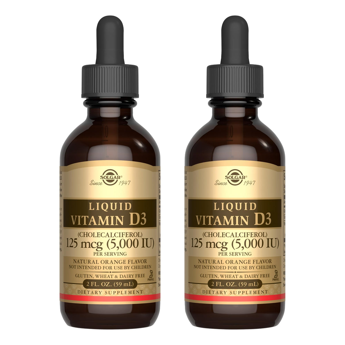 Solgar Vitamine D3 125 mcg 2 fl oz vue avant