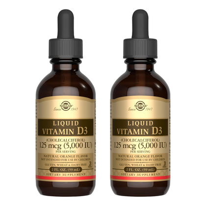 Solgar Vitamine D3 125 mcg 2 fl oz vue avant