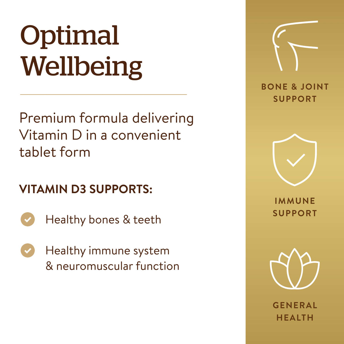 Solgar Vitamine D3 25 MCG 180 comprimés avec étiquette