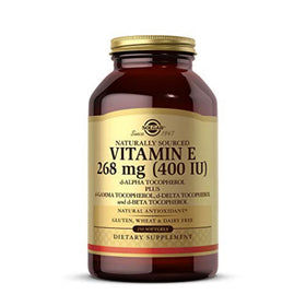 Solgar Vitamine E 268 mg 250 gélules molles vue avant