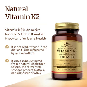 Solgar Vitamine K2 100 mcg capsules végétales ouvertes