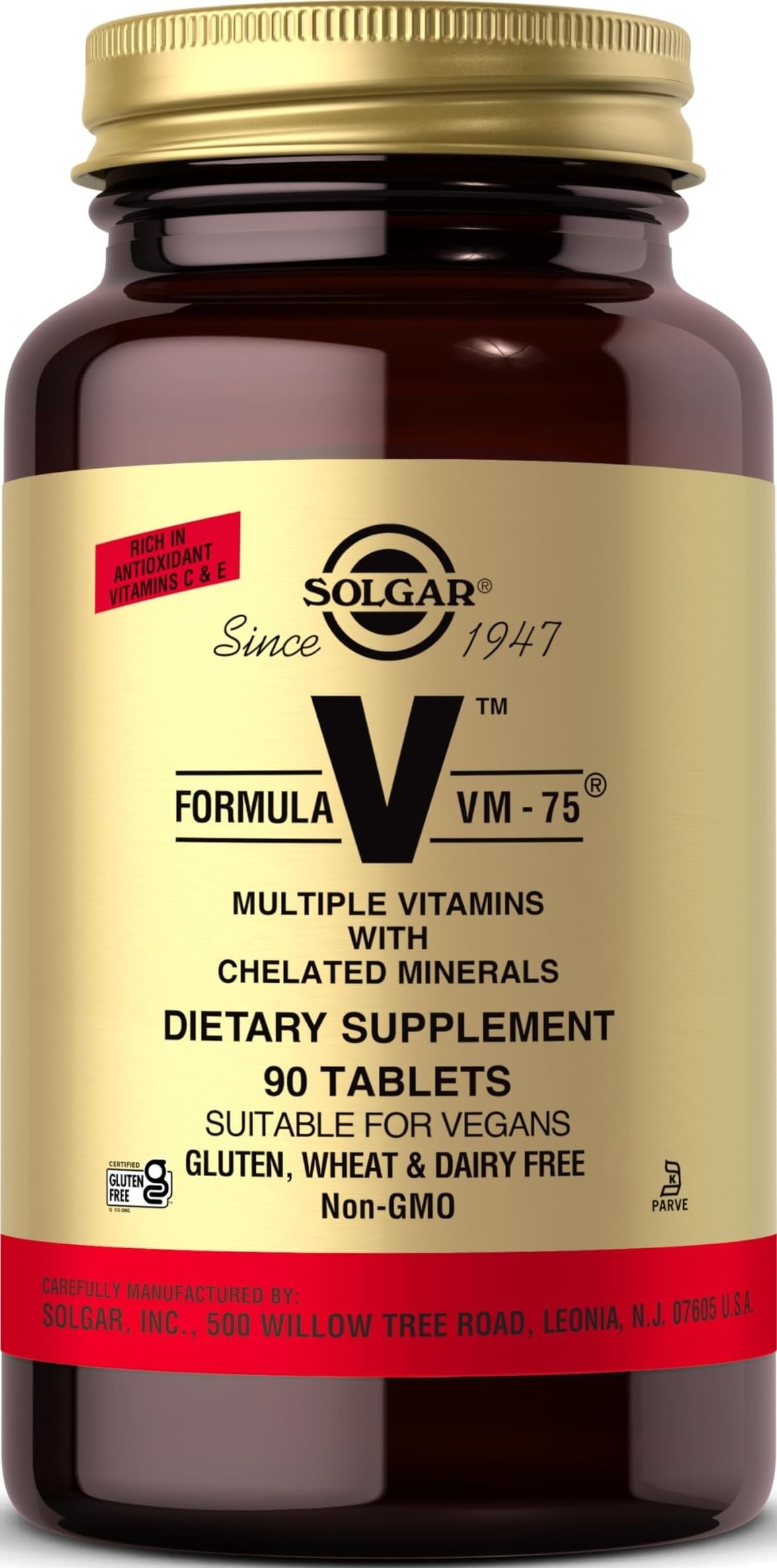 Solgar VM-75 Complément Alimentaire 90 Comprimés vue de face
