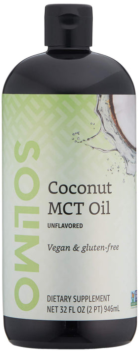 Solimo Huile de Coco MCT 946ml vue avant avec étiquette