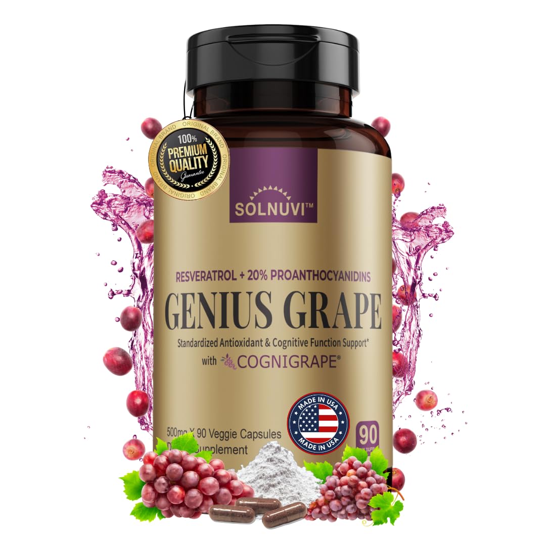 SOLNUVI Complément Alimentaire Resvératrol 90 Capsules Végétales vue de face