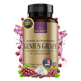 SOLNUVI Complément Alimentaire Resvératrol 90 Capsules Végétales vue de face