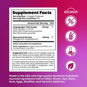 SOLNUVI Complément Alimentaire Resvératrol capsules ouvertes