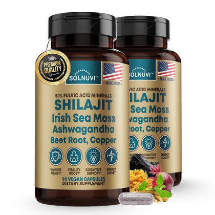 SOLNUVI Shilajit capsules 90 unités avec packaging