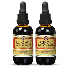 Solution d'iode Lugol's 2% J. CROW'S bouteille avant
