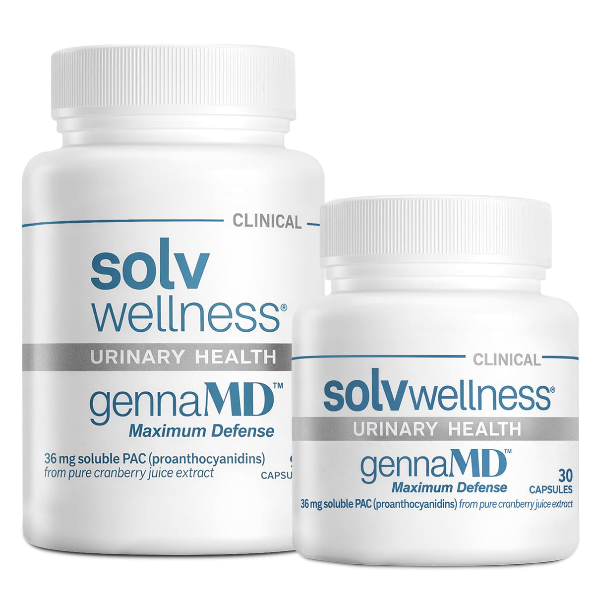 Solv Wellness GennaMD Canneberge 120 Capsules vue de face