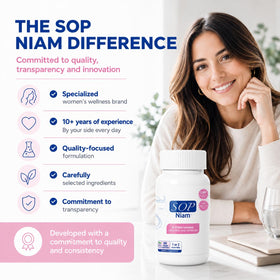 SOP NIAM D-Chiro Inositol 500mg affiché sur un comptoir