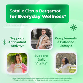 SOTALIX Citrus Bergamot 1470 mg capsules sur une surface blanche