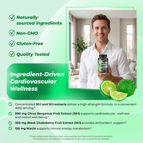 SOTALIX Citrus Bergamot 1470 mg étiquette avec informations nutritionnelles