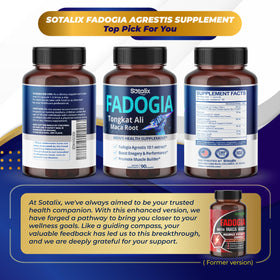 SOTALIX SUPPLEMENT Fadogia Agrestis avec racine de Maca en arrière-plan
