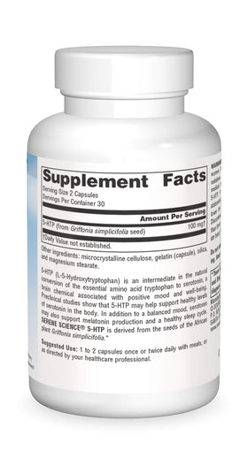 Source Naturals 5-HTP 50 mg 60 capsules vue de côté