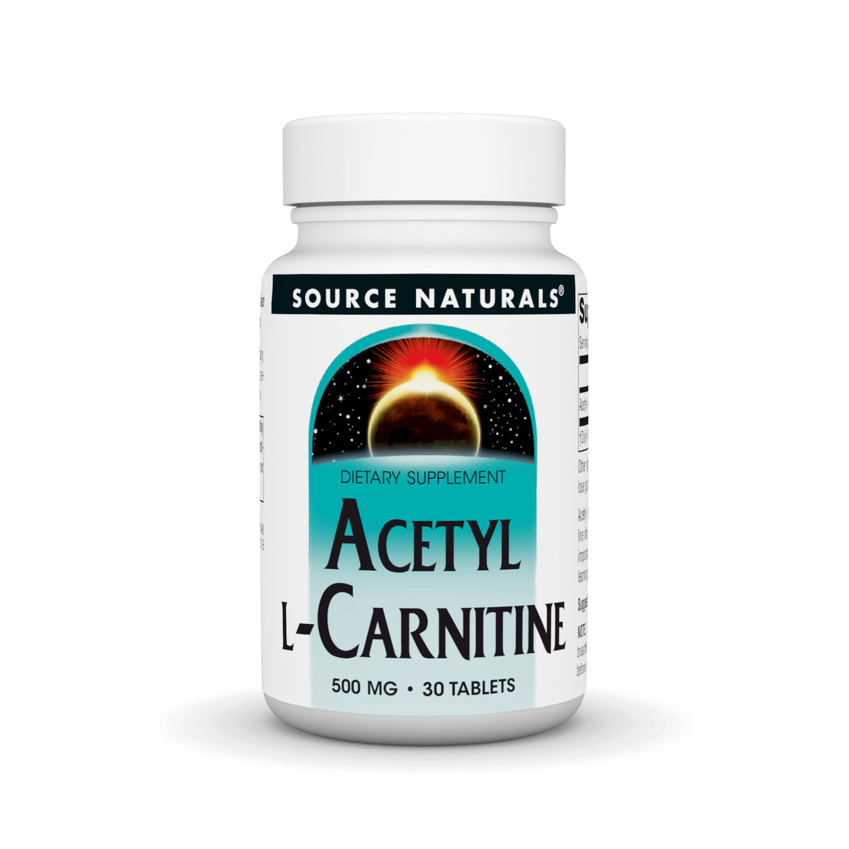 Source Naturals Acétyl L-Carnitine 500mg, boîte de 30 comprimés