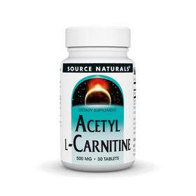Source Naturals Acétyl L-Carnitine 500mg, boîte de 30 comprimés