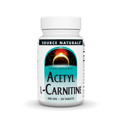 Source Naturals Acétyl L-Carnitine 500mg, boîte de 30 comprimés