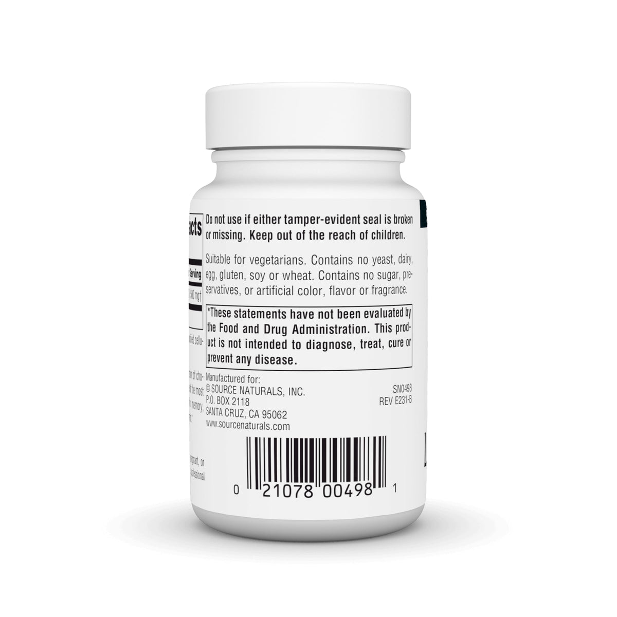 Source Naturals Acétyl L-Carnitine 500mg, comprimés dans une main