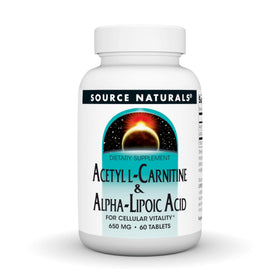 Source Naturals Acetyl L-Carnitine 650 mg comprimés vue avant