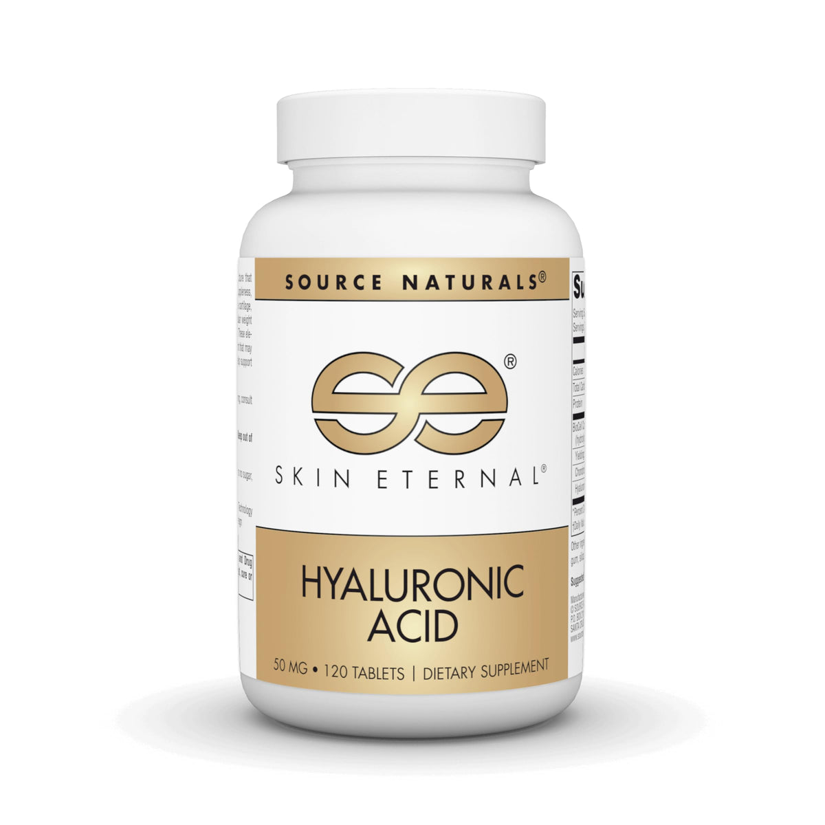 Source Naturals Acide Hyaluronique 50mg 120 comprimés vue avant