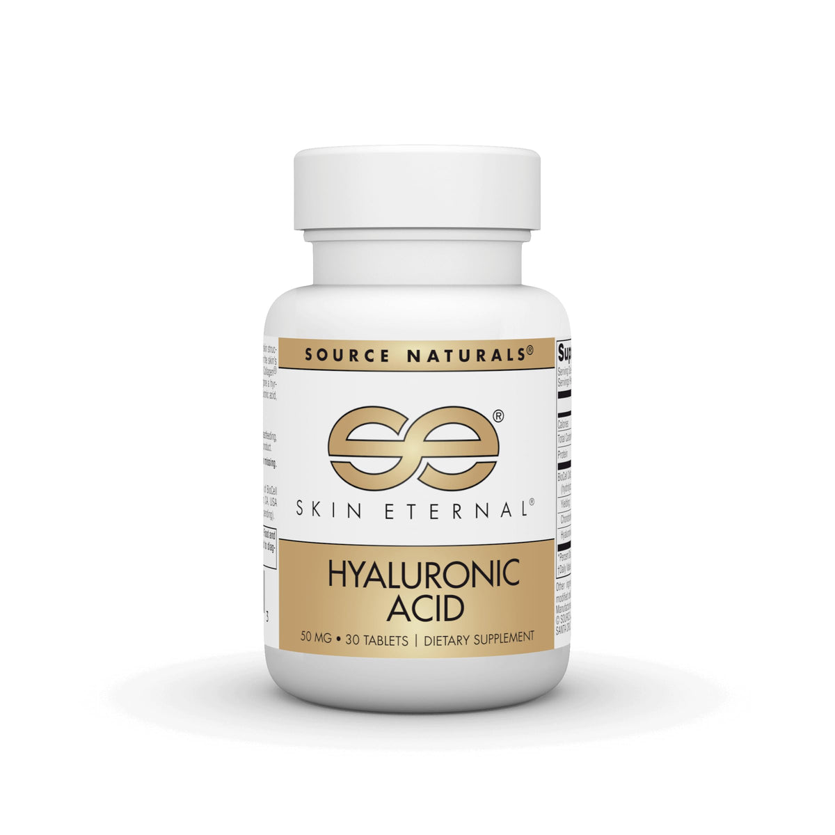 Source Naturals Acide Hyaluronique 50mg 30 comprimés vue avant