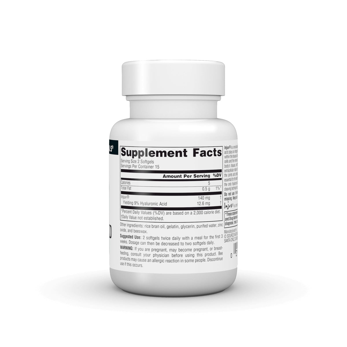 Source Naturals Acide Hyaluronique Injuv 70mg gélules molles emballage