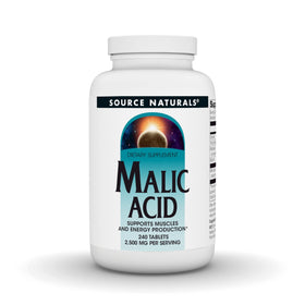 Source Naturals Acide Malique 2 500 mg 240 comprimés - vue de face