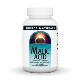 Source Naturals Acide Malique 2500 mg comprimés, emballage avant