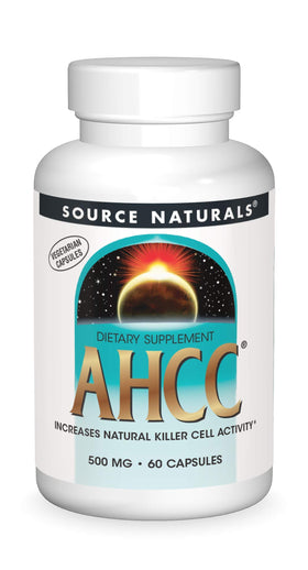 Source Naturals AHCC 500 mg capsules front view