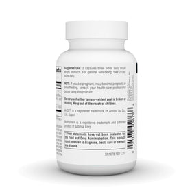 Source Naturals AHCC 500 mg, capsules sur fond blanc