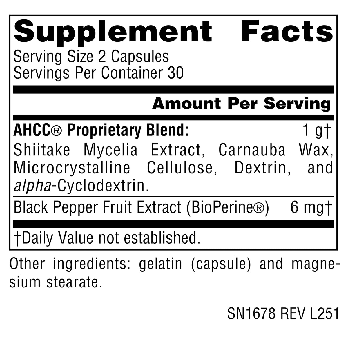 Source Naturals AHCC 500 mg, emballage et capsules