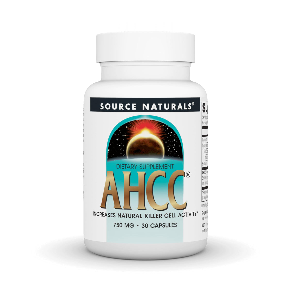 Source Naturals AHCC 750 mg 30 Capsules - vue de face