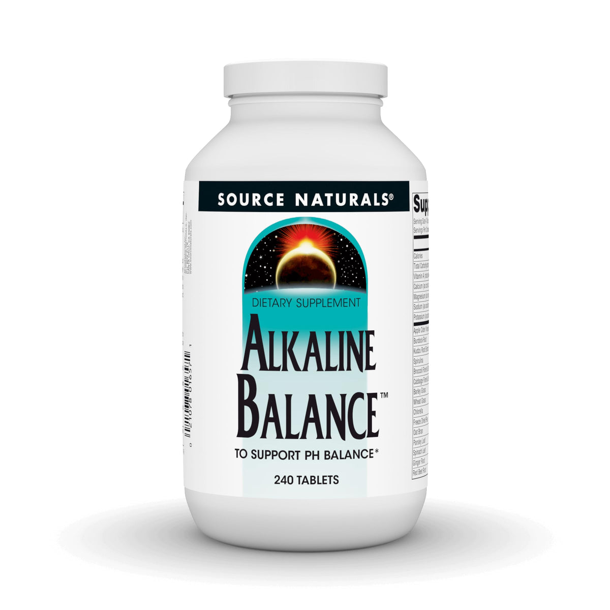 Source Naturals Alkaline Balance 240 Tablettes vue de face