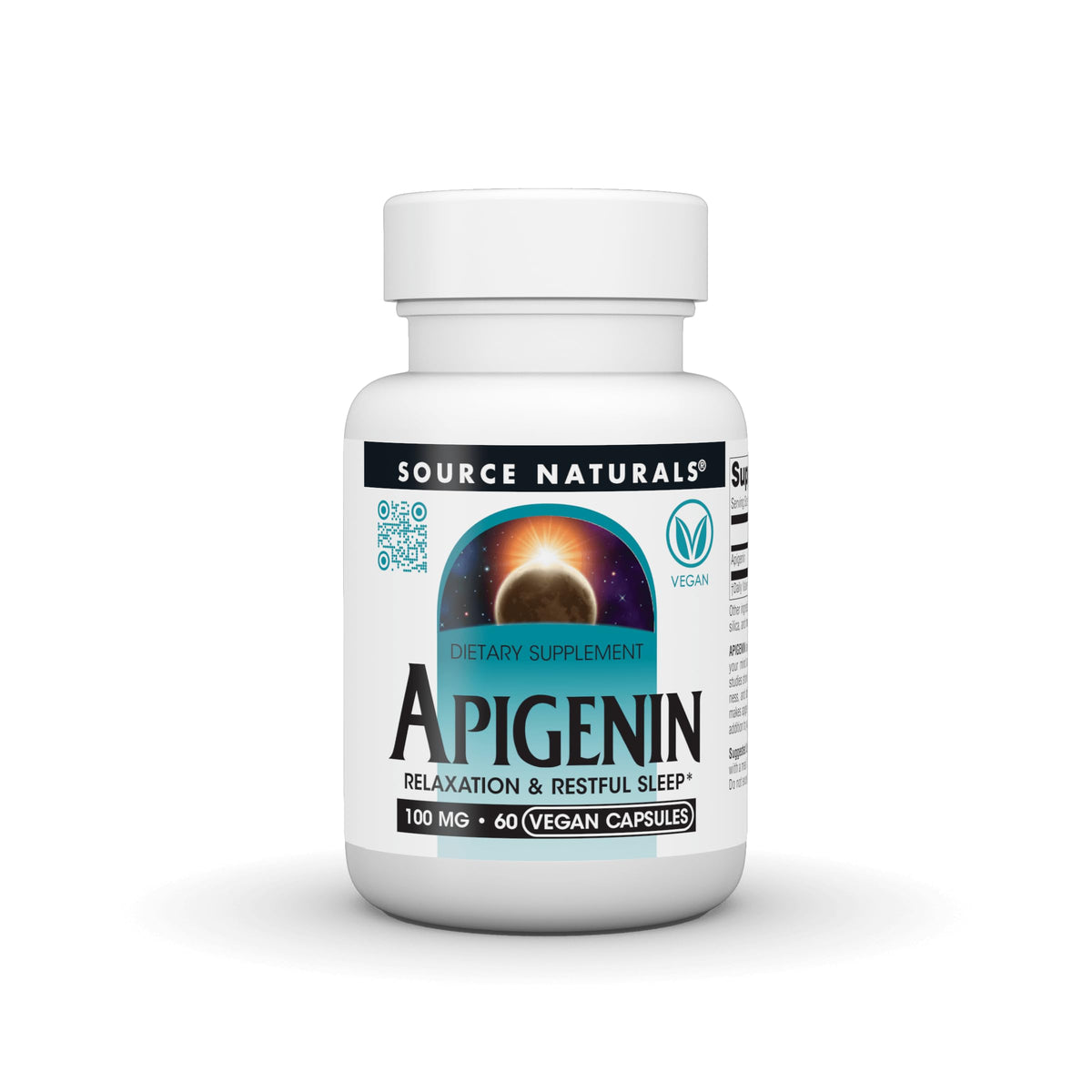 Source Naturals Apigenin 100 mg 60 capsules végétaliennes vue de face