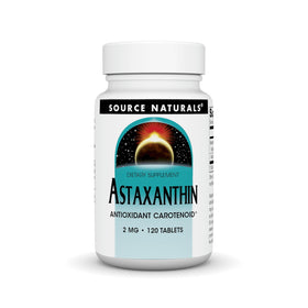 Source Naturals Astaxanthin 120 comprimés devant l'emballage