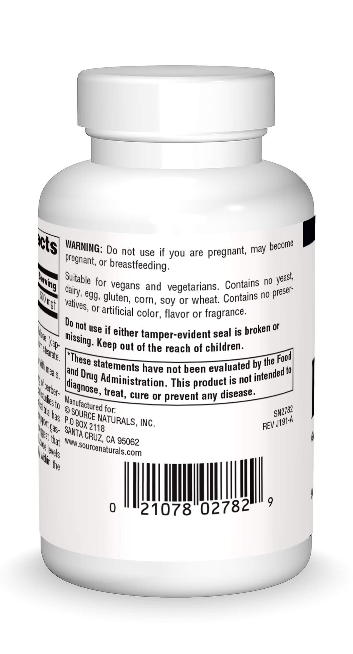 Source Naturals Berberine 500 mg capsules végétariennes