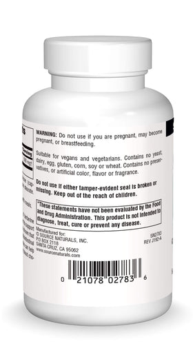 Source Naturals Berberine 500 mg gélules végétariennes emballage