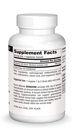 Source Naturals Berberine gélules ouvertes montrant le contenu