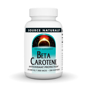Source Naturals Beta Carotène 7500 mcg gélules molles vue de face