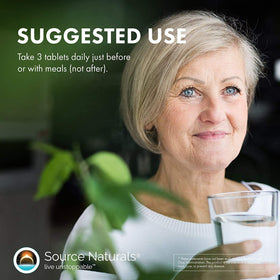Source Naturals Beta Sitosterol 375mg 240 Tablettes ouvertes et comprimés