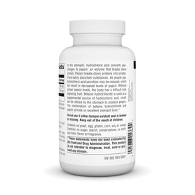 Source Naturals Betaïne HCl 650 mg 180 comprimés côté
