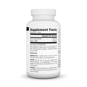 Source Naturals Betaïne HCl 650 mg 180 comprimés vue arrière